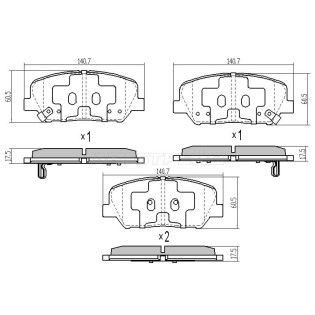 Колодки тормозные перед HYUNDAI I30/ VELOSTER 12-/ KIA CEED 12-/ OPTIMA 10- SAT