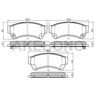 Колодки тормозные перед MAZDA 6 GH 07-12 AKEBONO