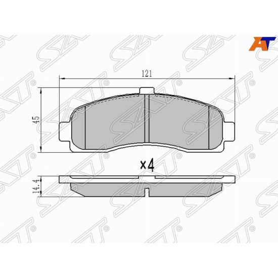 Колодки тормозные перед NISSAN MICRA K11 92- SAT