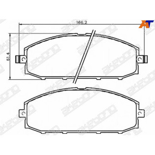 Колодки тормозные перед NISSAN PATROL Y61 97-10 AKEBONO