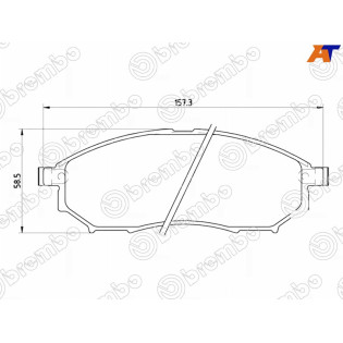 Колодки тормозные передн NISSAN MURANO Z50/Z51 PATHFINDER R51 BREMBO