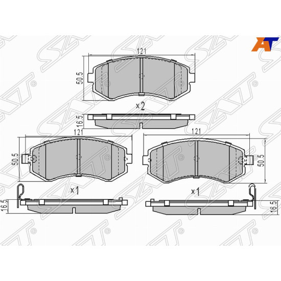 Колодки тормозные зад NISSAN PATROL Y61/ перед NISSAN ALMERA N15/LAUREL C33 SAT