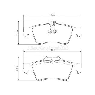 Колодки тормозные задн MERCEDES W211/W212/C219/C218 BREMBO