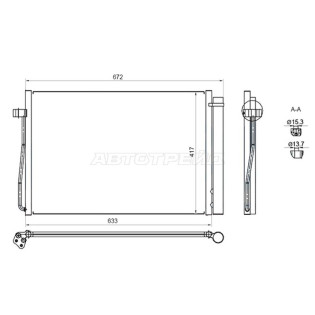 Радиатор кондиционера BMW 5-Series 03-10 / 6-Series 03-10 / 7-Series 01-08 SAT