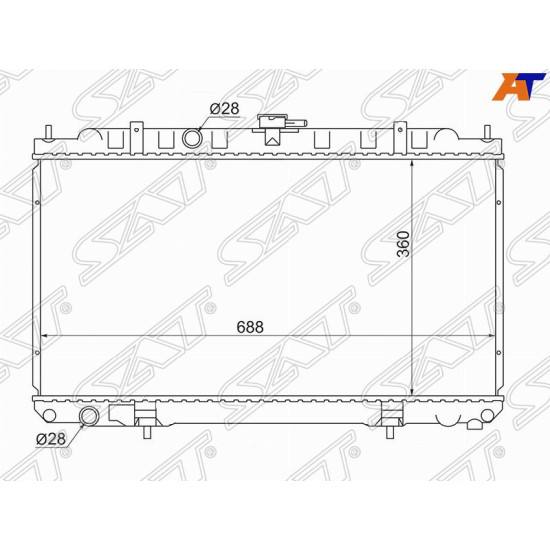 Радиатор NISSAN AD/WINGROAD/SUNNY B15/ALMERA/BLUEBIRD SYLPHY/PRIMERA P12 SAT