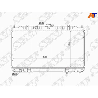 Радиатор NISSAN AD/WINGROAD/SUNNY B15/ALMERA/BLUEBIRD SYLPHY/PRIMERA P12(трубчатый) SAT