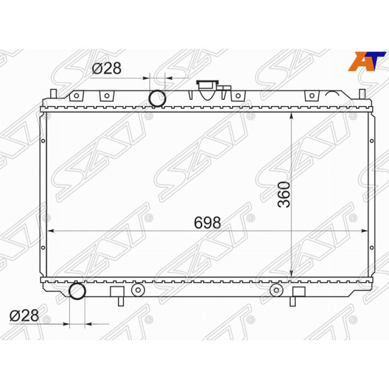 Радиатор NISSAN ALMERA N16 00-06/PRIMERA 02- SAT