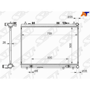 Радиатор NISSAN MURANO Z52 16-/PATHFINDER R52 14- SAT