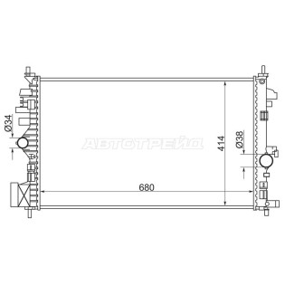 Радиатор OPEL INSIGNIA 1.6/1.8 (бензин) 08- SAT
